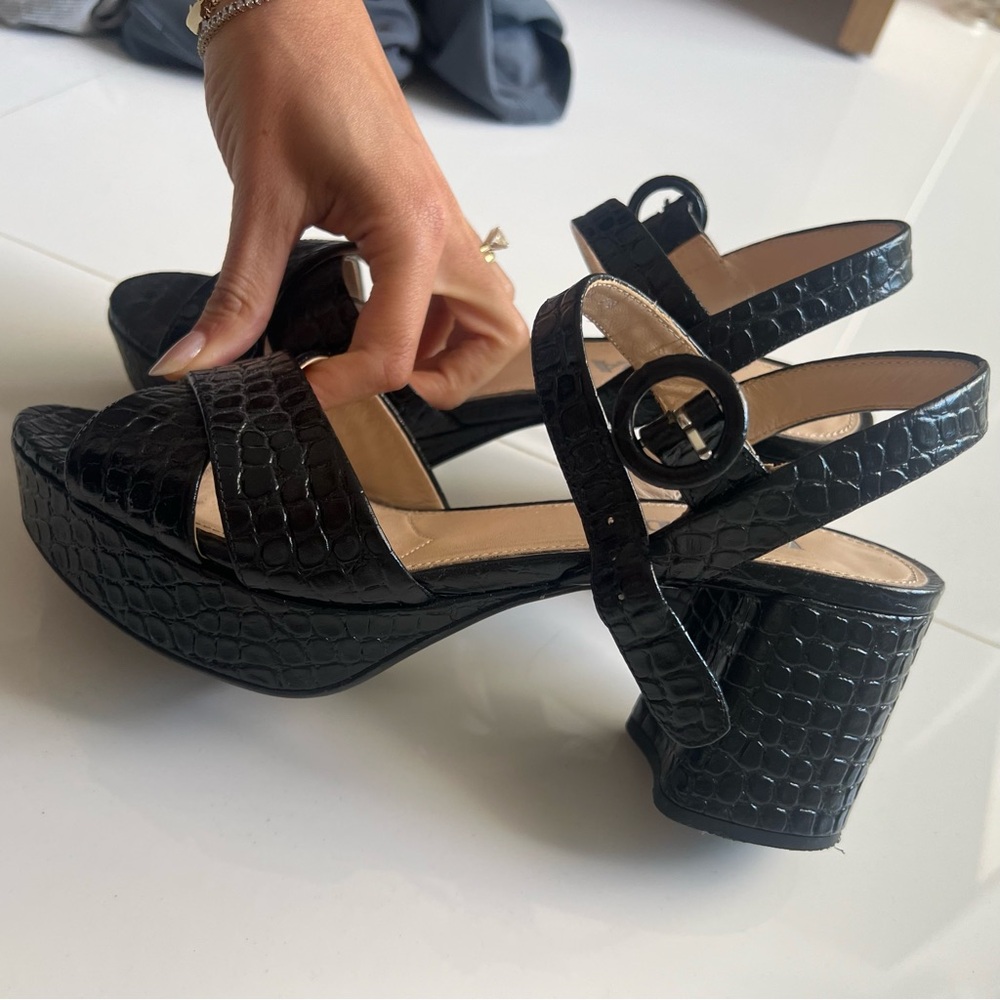 Prada Black Crisscross Women's Sandals